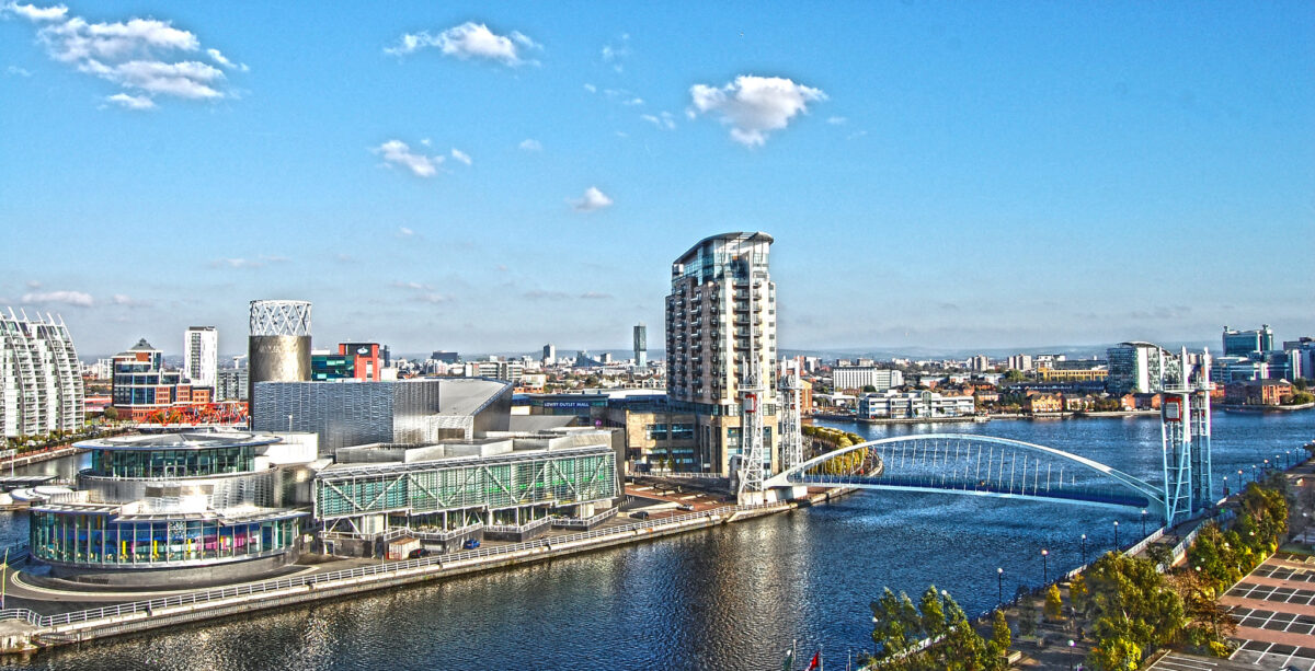 Skyline view of the city of Manchester