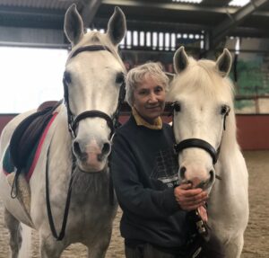 Sister Mary Joy with horses
