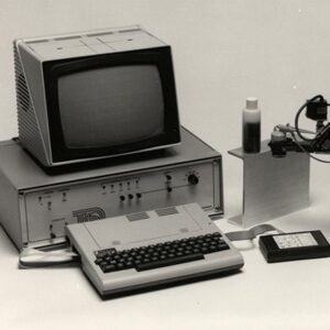 old computer and keyboard
