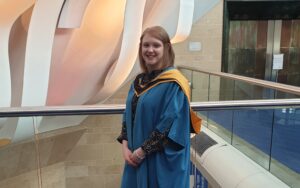 Katharine Boulton at her graduation ceremony