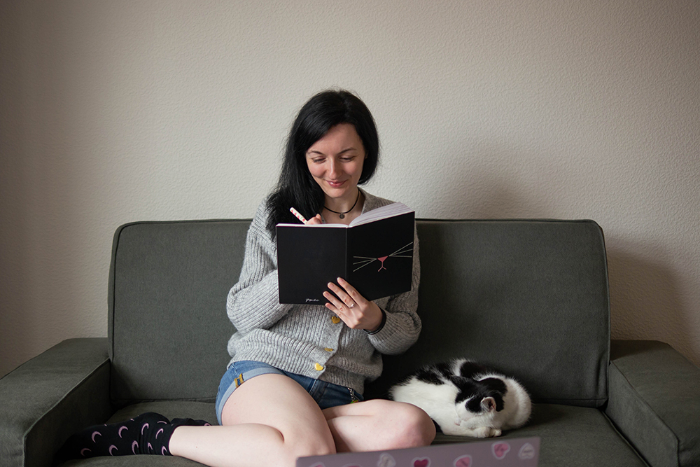 English Language and video game creator Faye studying