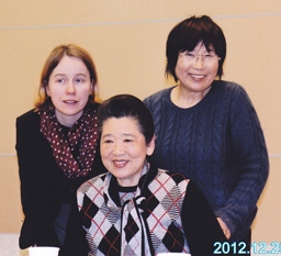 Elizabeth Chappell and two Japanese female interviewees