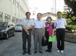 Witnesses of Hiroshima returning to their school