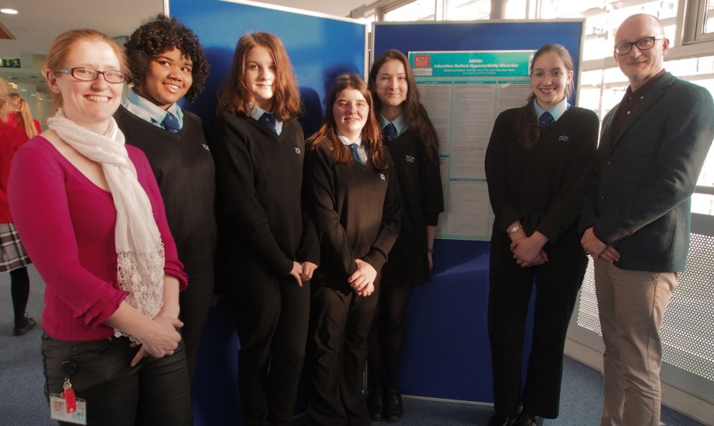 Dr Ellie Dommett and Professor Richard Holliman with one of the winning teams. Photo: Dr Kate Bradshaw.