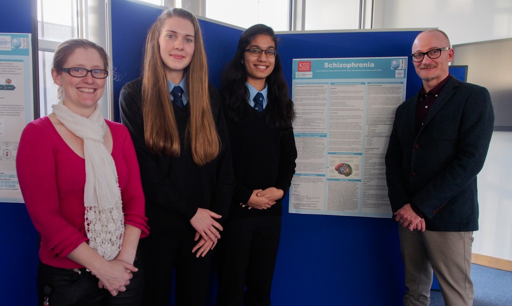 Dr Ellie Dommett and Professor Richard Holliman with one of the winning teams. Photo: Dr Kate Bradshaw.