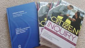 The covers for Citizen inquiry: Synthesizing science and inquiry learning.