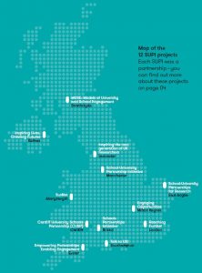Map of the 12 SUPI Partnerships.
