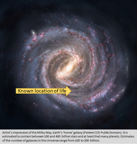 An artist's impression of the Milky Way, Earth's 'home' galaxy