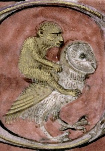 (Image credit: Discarding Images. Monkey riding an owl, Letters of St. Augustine, Anjou 15th century. Marseille, Bibliothèque municipale, ms. 209, fol. 246r.)