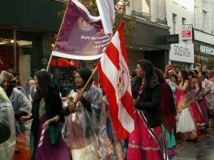 Nagar Yatra procession, Preston (photo by Gwilym Beckerlegge)