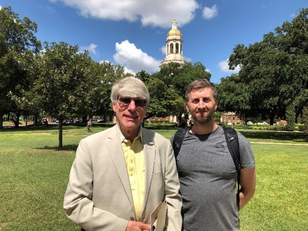 Hanging out with my former PhD supervisor, David Bebbington (photo J. Maiden)