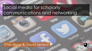 Social media for scholarly communications and networking-title slide