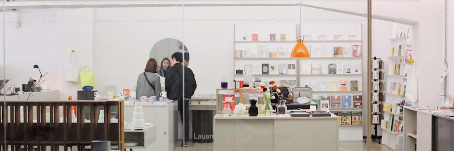 Couple browsing in an art and design shop