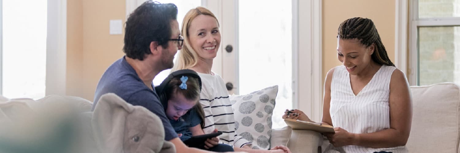 Family with a health care worker