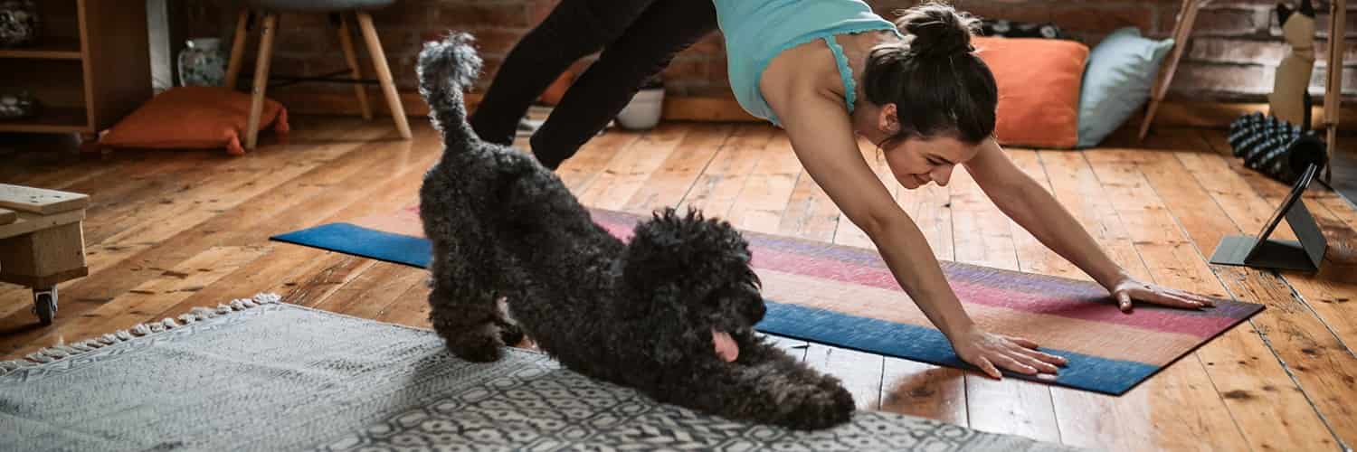 Young women doing yoga