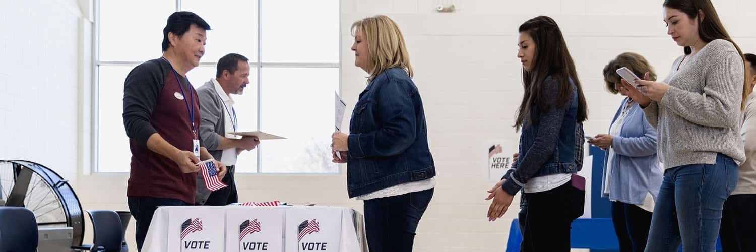 An American polling station