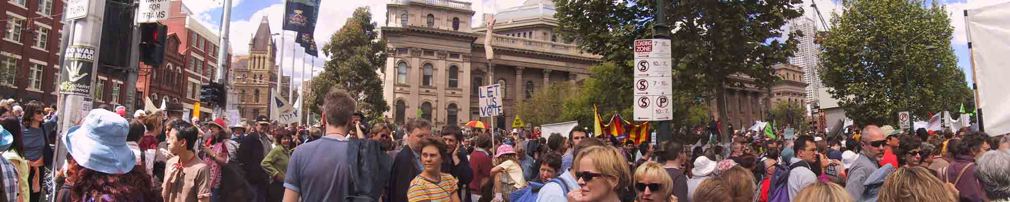 An anti war demonstration photo