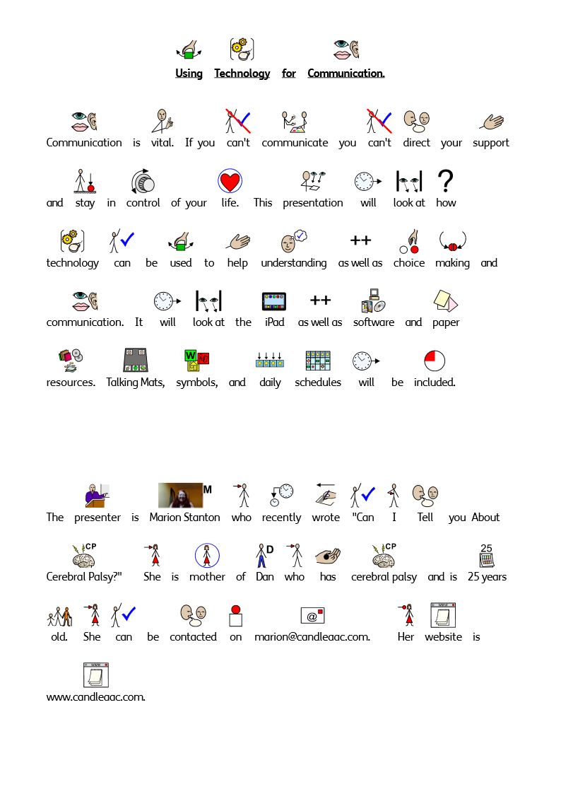 A visual example of using symbols to communicate
