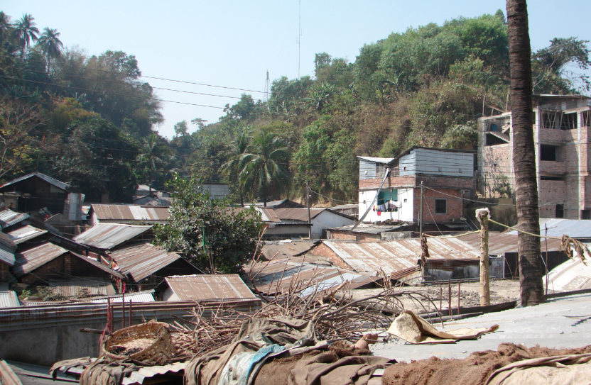 Shantytown in Chittagong, Bangladesh