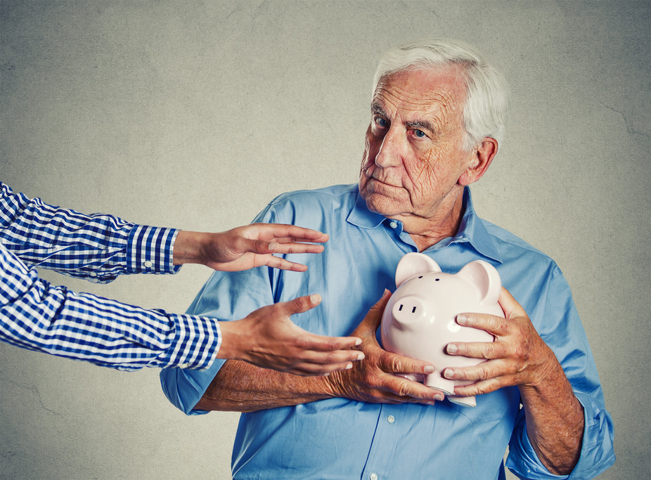 Hands off my pension. shutterstock image
