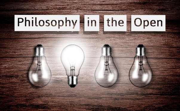 lightbulbs with the title Philosophy in the Open