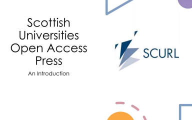 The SCURL logo next to the text 'Scottish Universities Open Access Press - An Introduction'