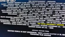 Credits at the end of the documentary, with The Open University Archive highlighted in yellow