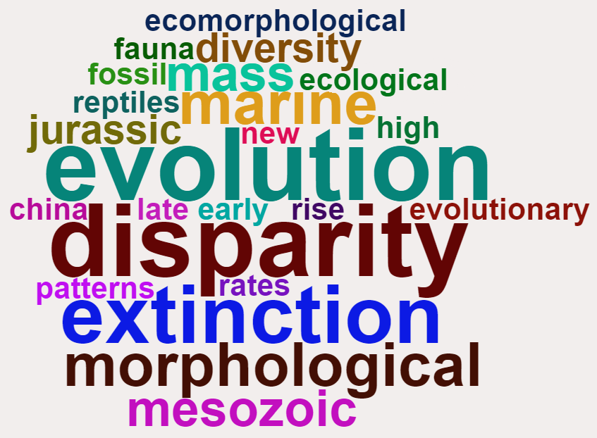 Word cloud for research by Dr Tom Stubbs