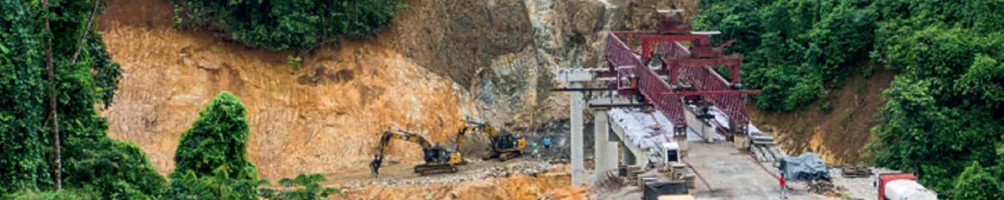 Bridge under construction in Cameroon