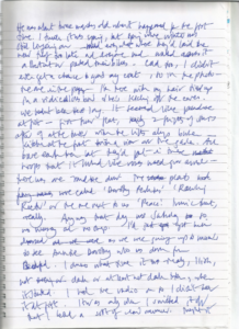 Image of writing in a notebook