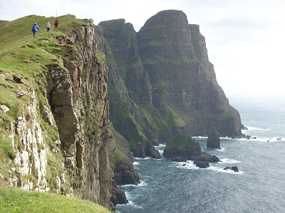 Photograph of the flood basalts found in the Faroe Islands