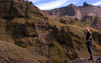 Dave McGarvie at Öræfajökull volcano in Iceland