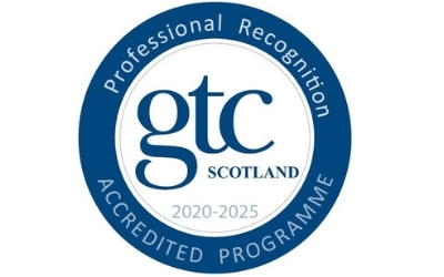 General Teaching Council for Scotland Professional Recognition award logo