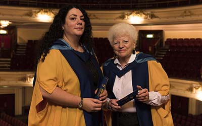 OU Honorary Graduates Maria Macnamara and Ruth Wishart