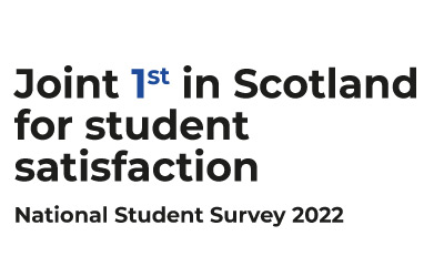 Joint 1st in Scotland for student satisfaction - National Student Survey 2022