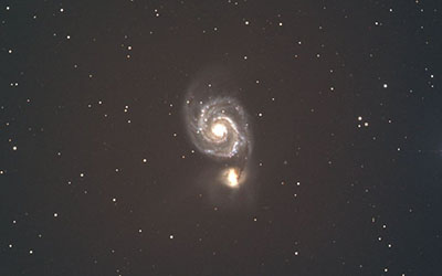 Image of a whirlpool galaxy