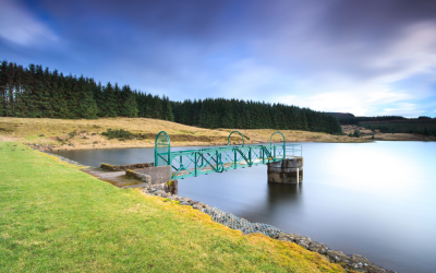 A water reservoir in Scotland. 