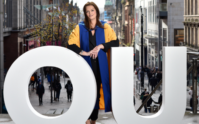 Fiona Drouet has been awarded an honorary degree at OU ceremonies in Glasgow.
