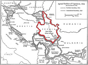 Nazi Occupied Serbia Map