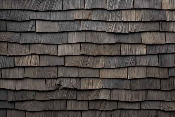 Rustic elegance wooden slate shingles texture - generative ai