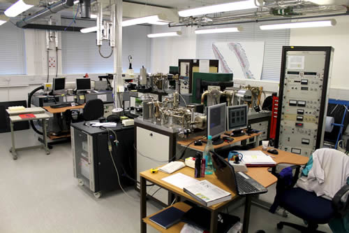 Modern lab with various equipment and monitoring stations