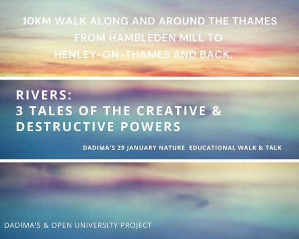 A promotional poster for a storied walk near Henley on Thames. 