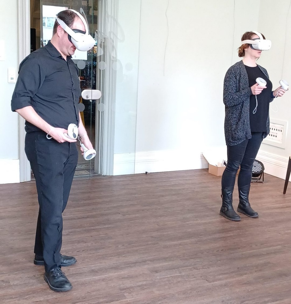 Staff using VR headsets