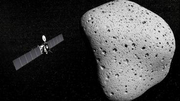 Rosetta spacecraft orbiting Comet 67P
